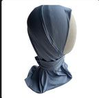Snap-Adjustable Active Hijab in Blue-Grey