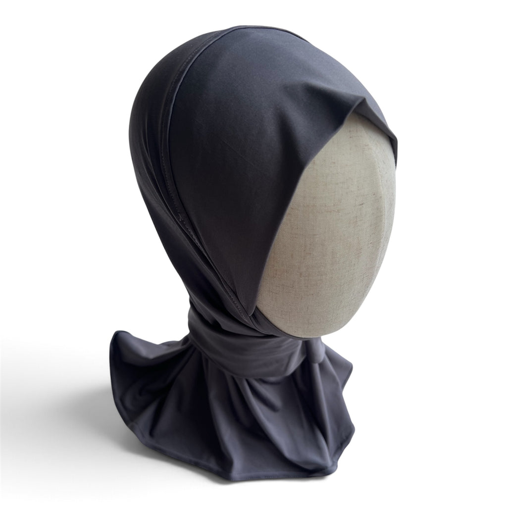 Snap-Adjustable Active Hijab in Grey