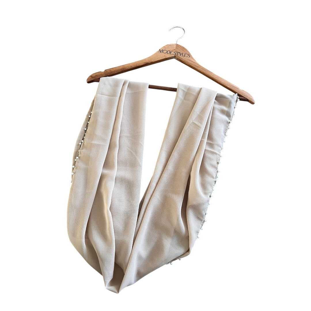 Pearl Chiffon in Light Beige