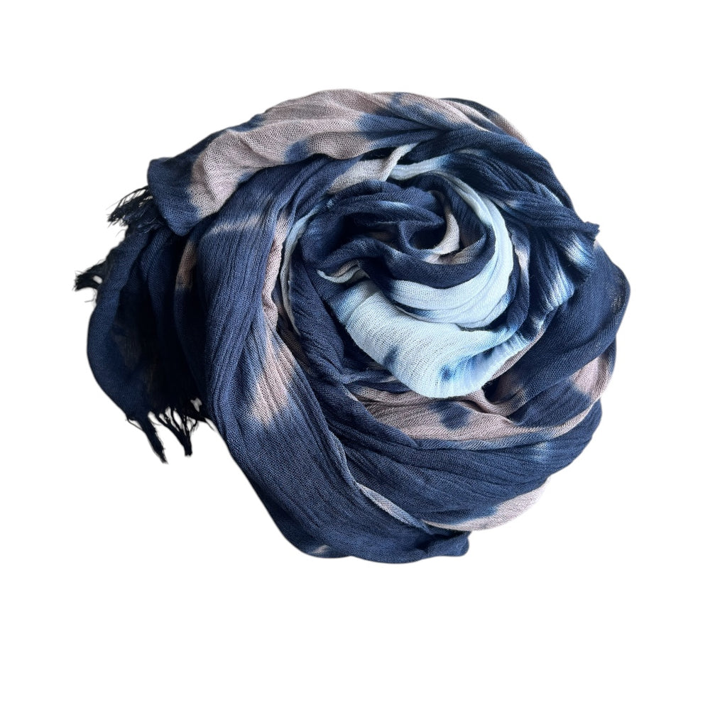 Mineral dye Scarf in Pebble Beach