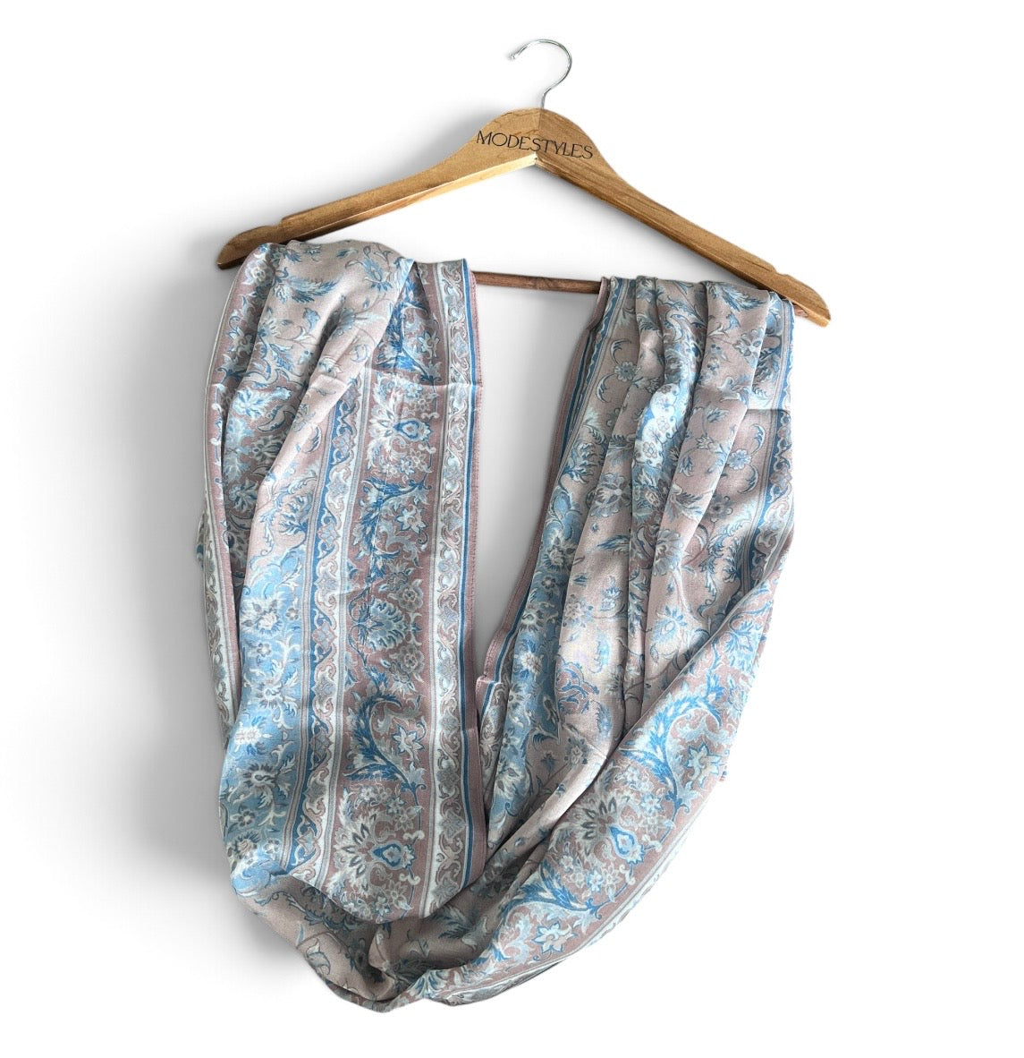 Ornate Tapestry in Dusty Rose & Powder Blue