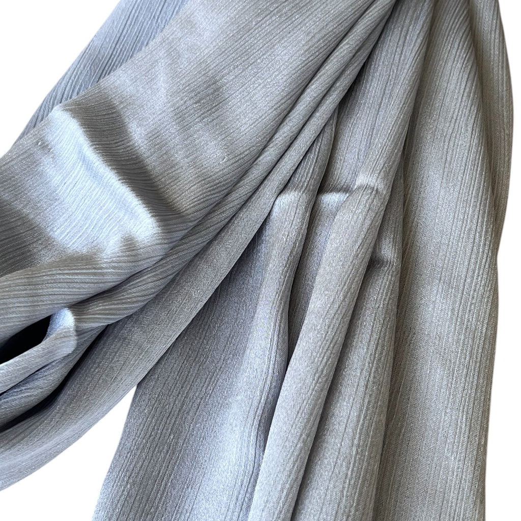 Linear Satin in Silvery Blue