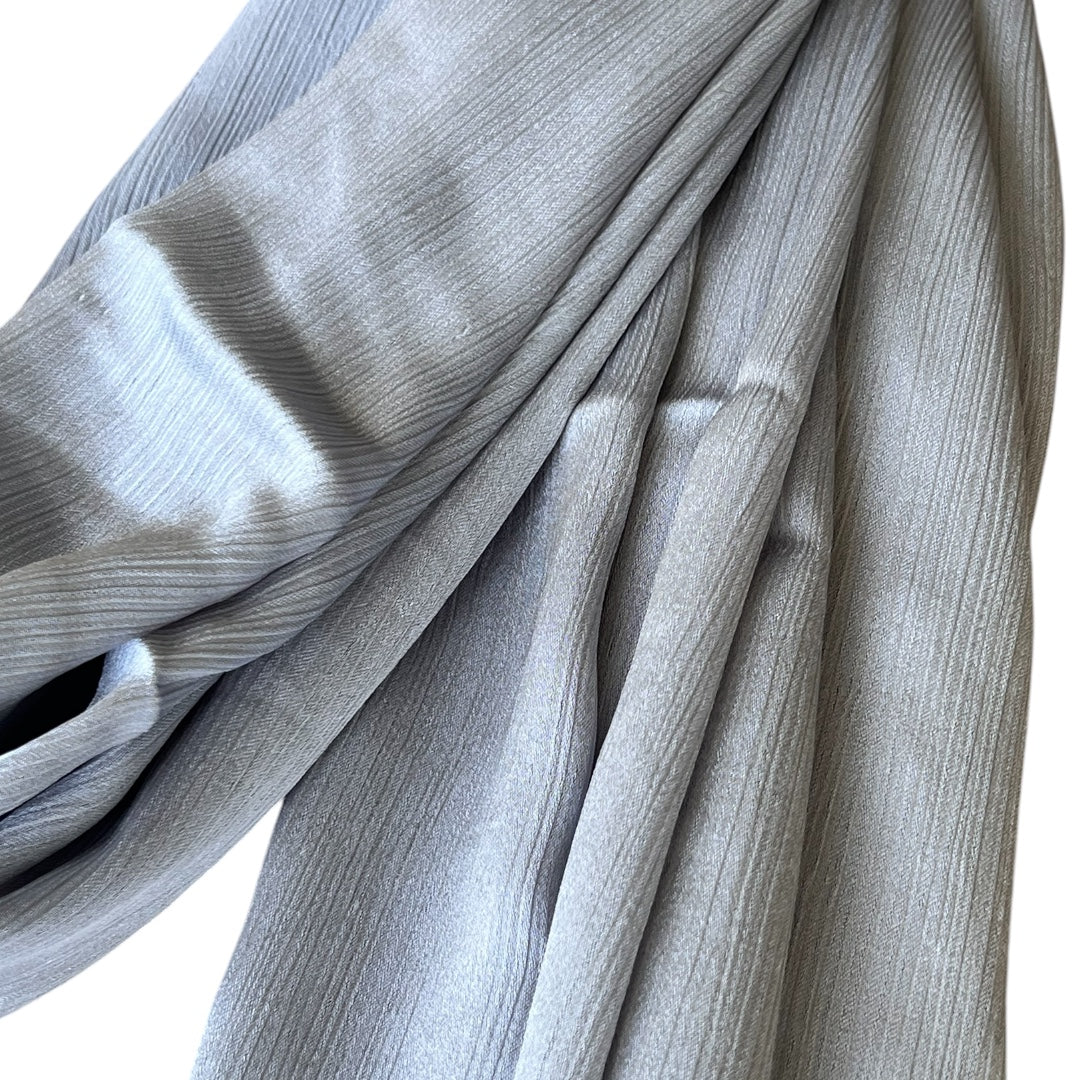 Linear Satin in Silvery Blue