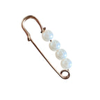 Gold Safety Pins with Pearls
