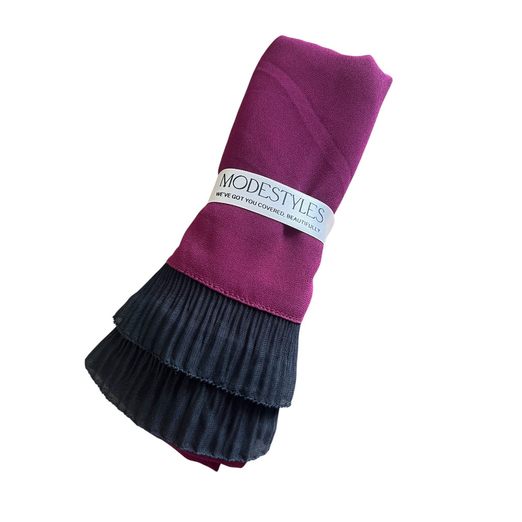 Pleated Elegance in Berry