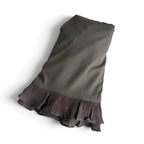 Ruffled Slip on Scarf in Rich Olive