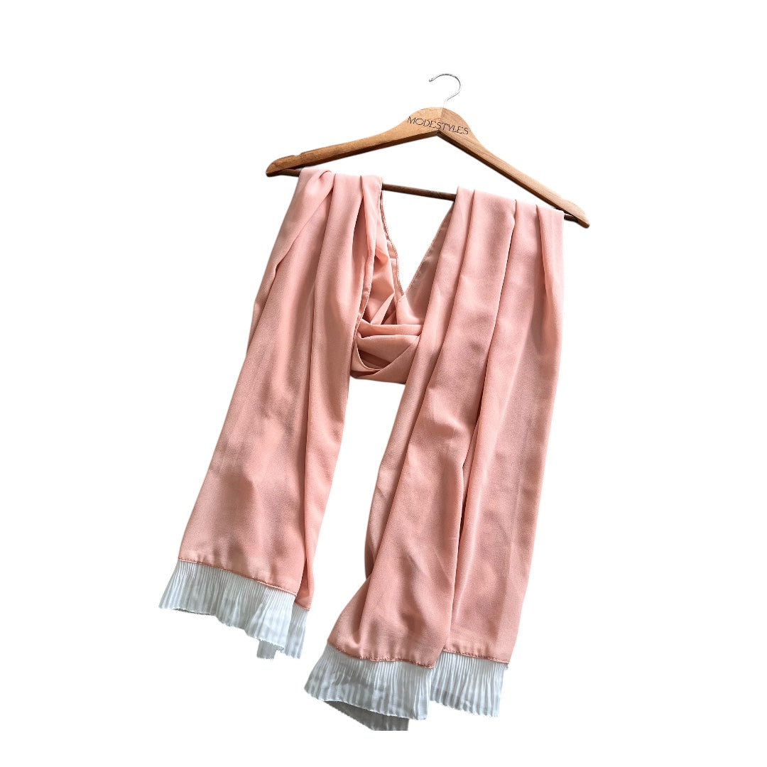 Pleated Elegance in Peach