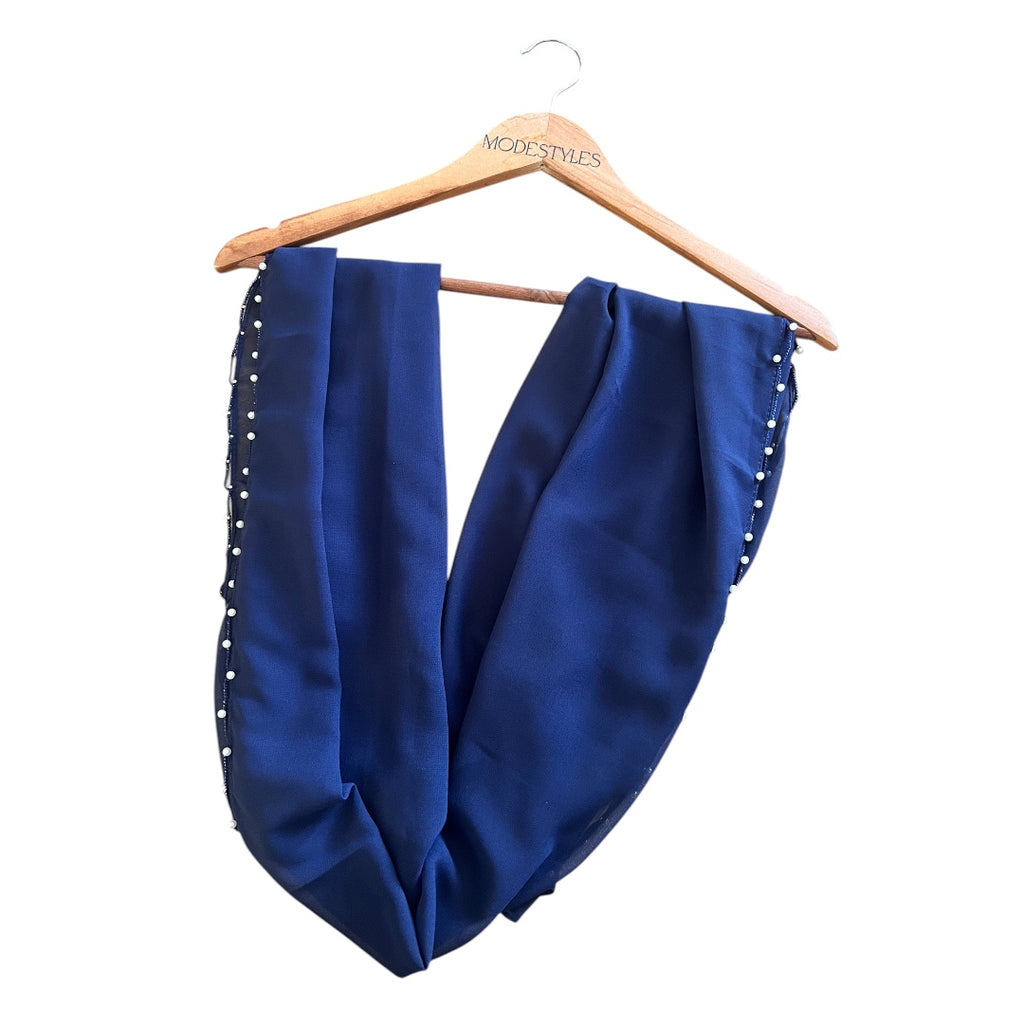 Pearl Chiffon in Dark Blue