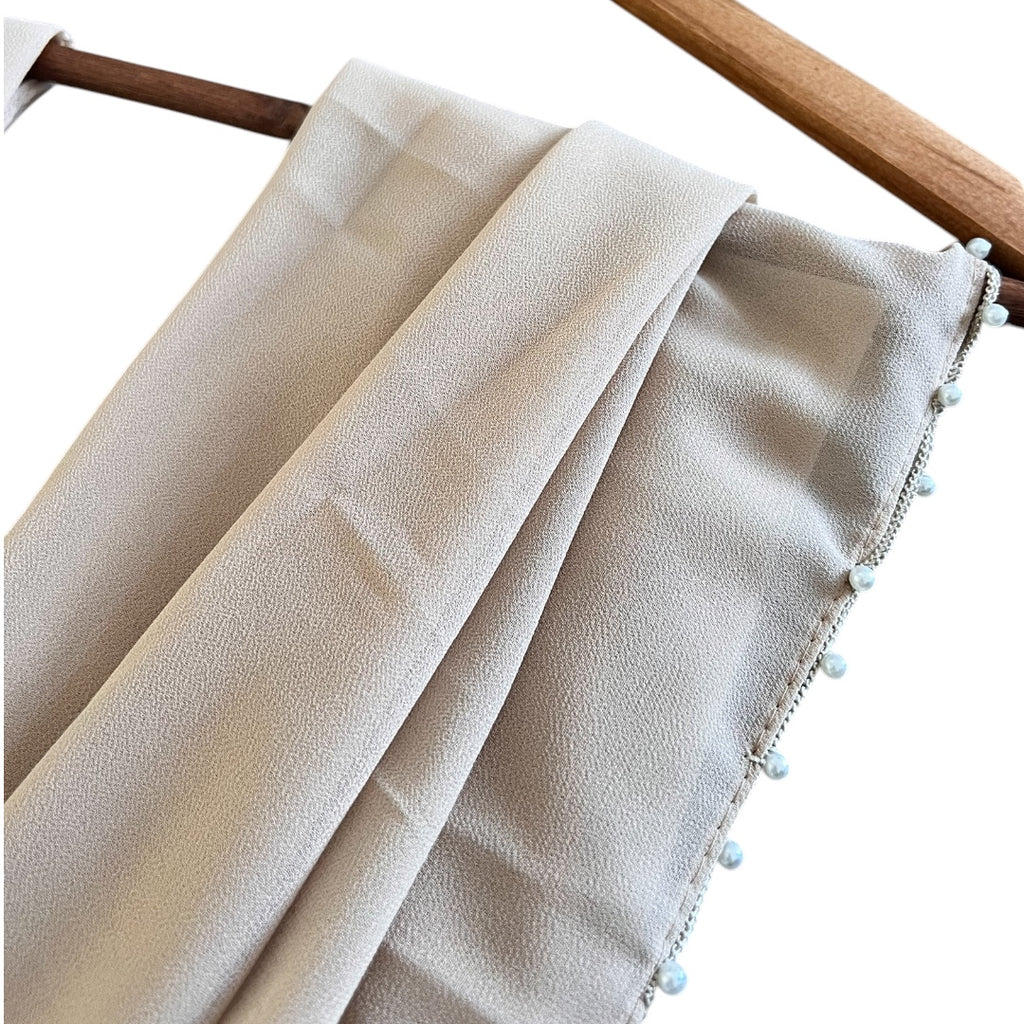 Pearl Chiffon in Light Beige