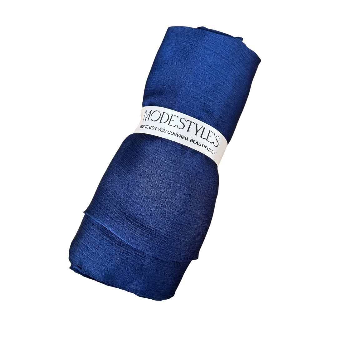 Linear Satin in Striking Blue