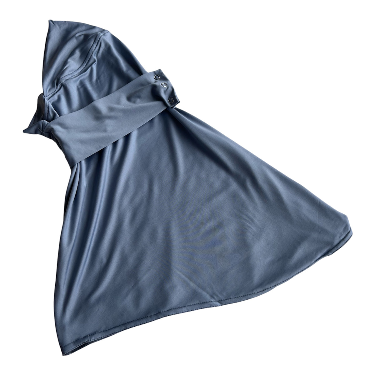 Snap-Adjustable Active Hijab in Blue-Grey