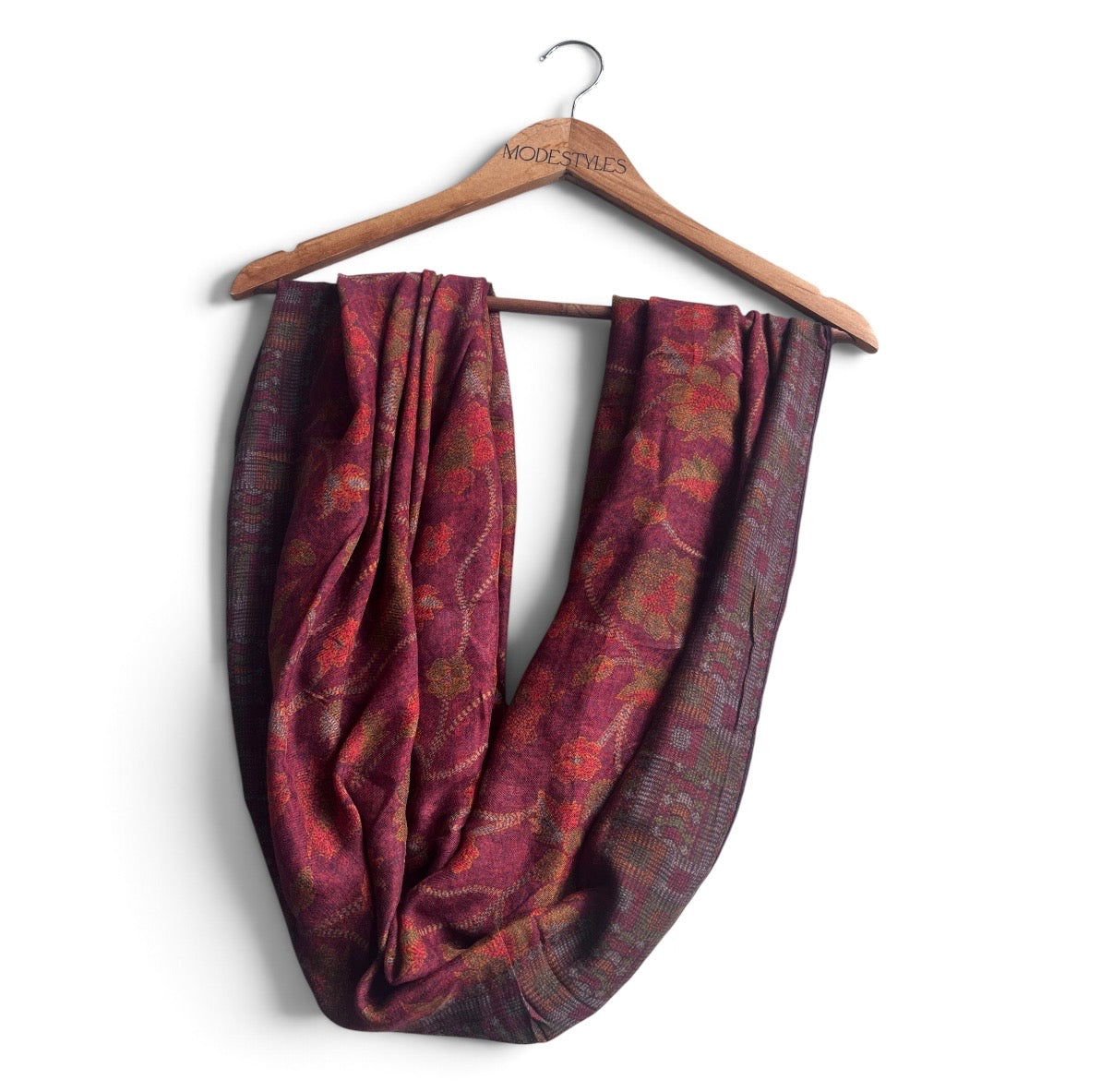 Ornate Tapestry in Maroon & Olive