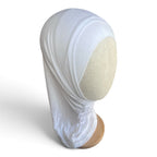 Girls Two-Piece Instant Scarf in White