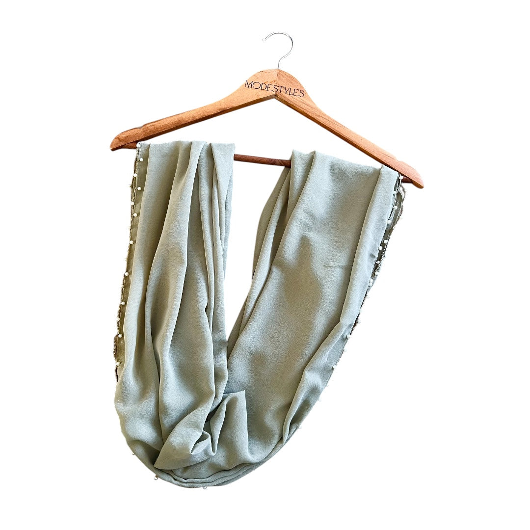 Pearl Chiffon in Sage