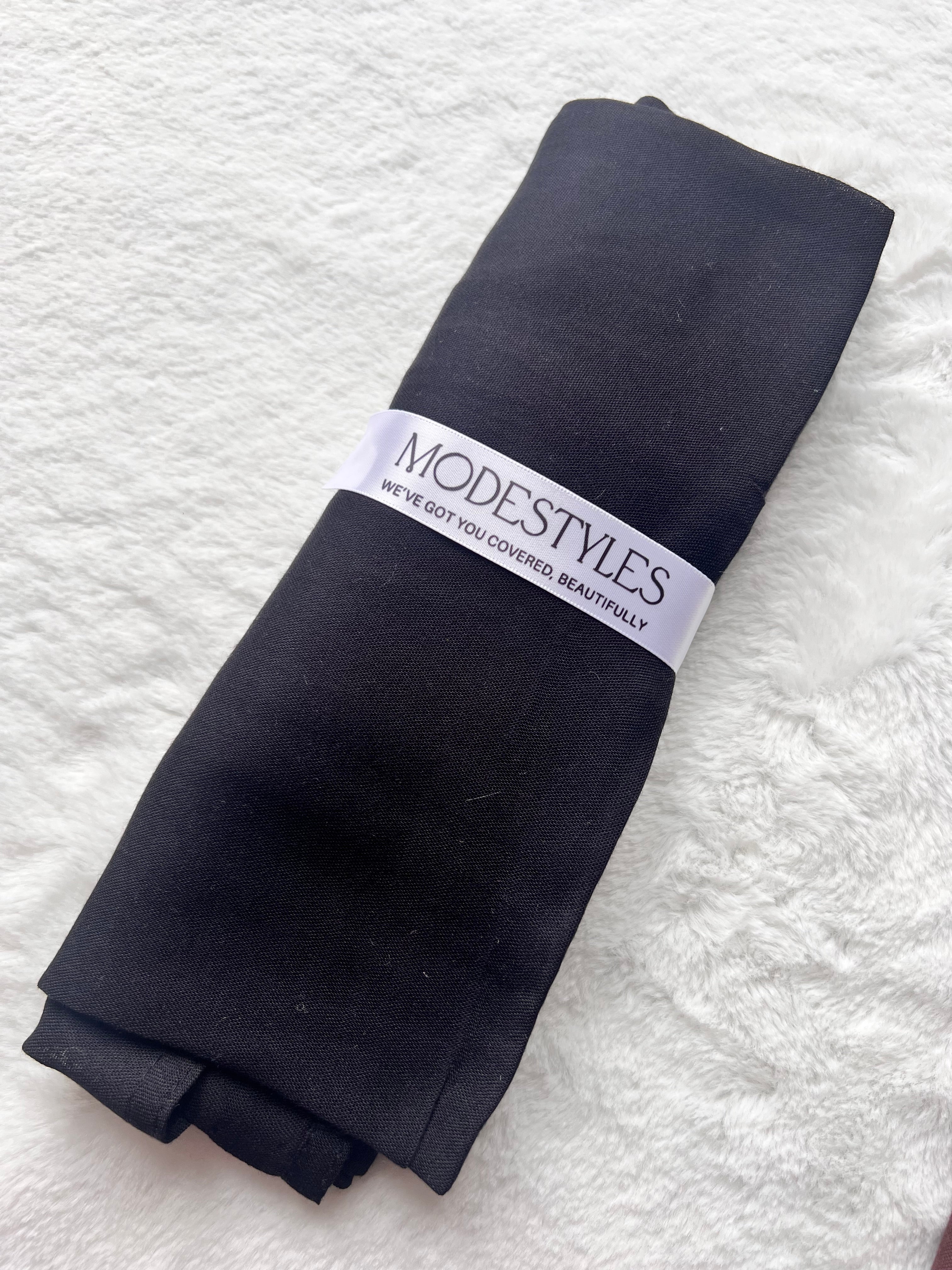 Premium Modal in Black (Single Stitched Edges)