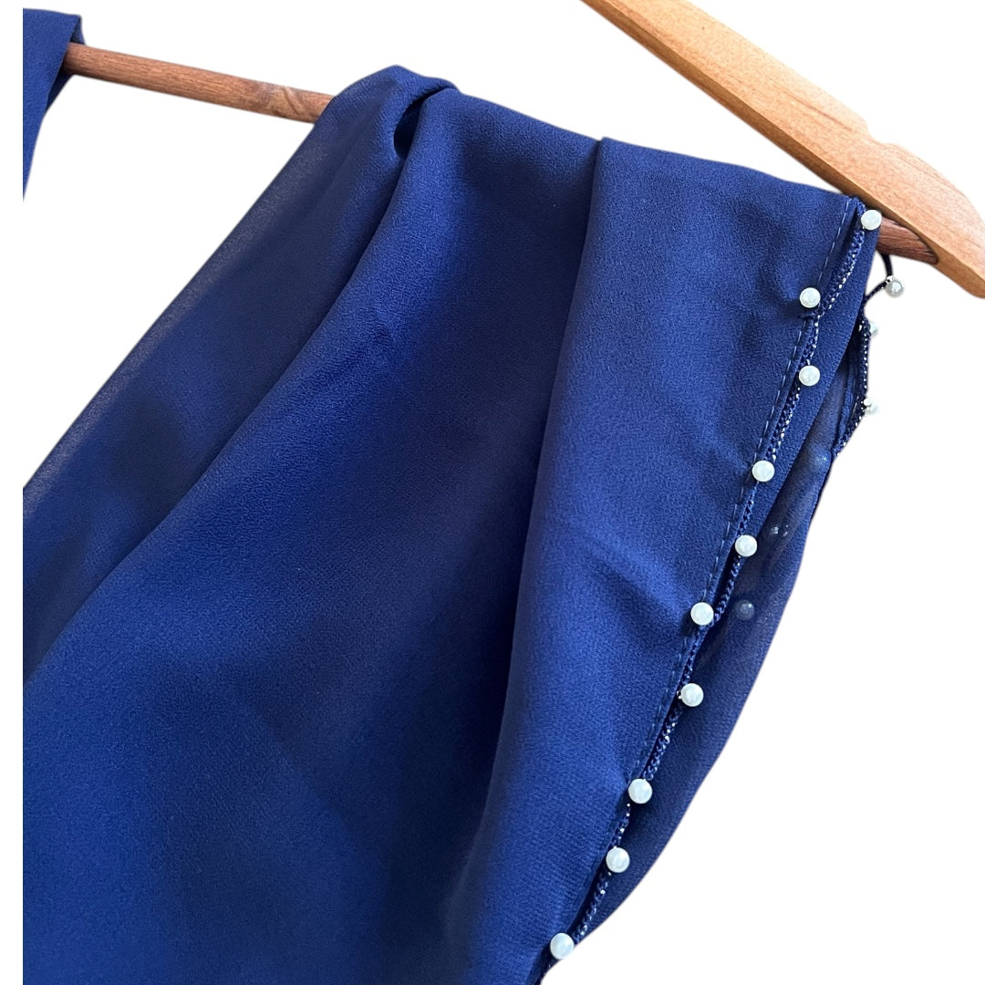 Pearl Chiffon in Dark Blue