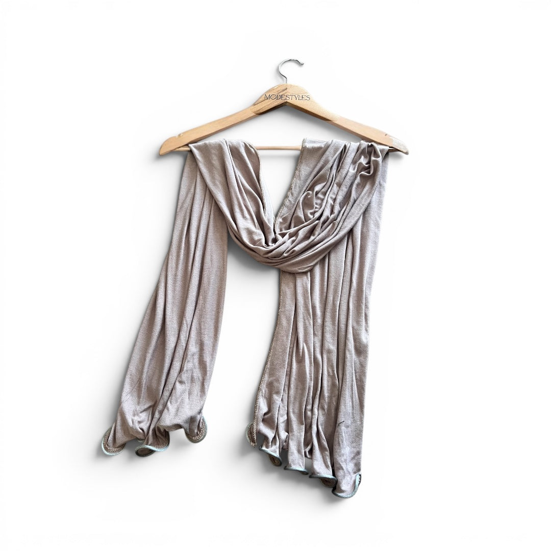Wave Edge Jersey in Taupe