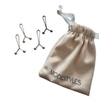 Set of 4 Metallic Hijab Clips with Signature Pouch