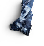 Mineral dye Scarf in Tidal Blue