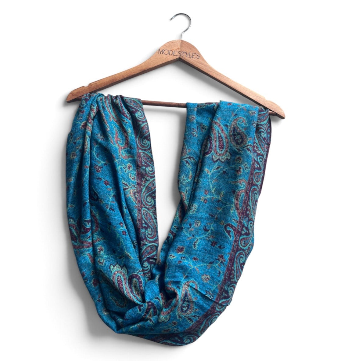 Ornate Tapestry in Peacock Blue & Maroon