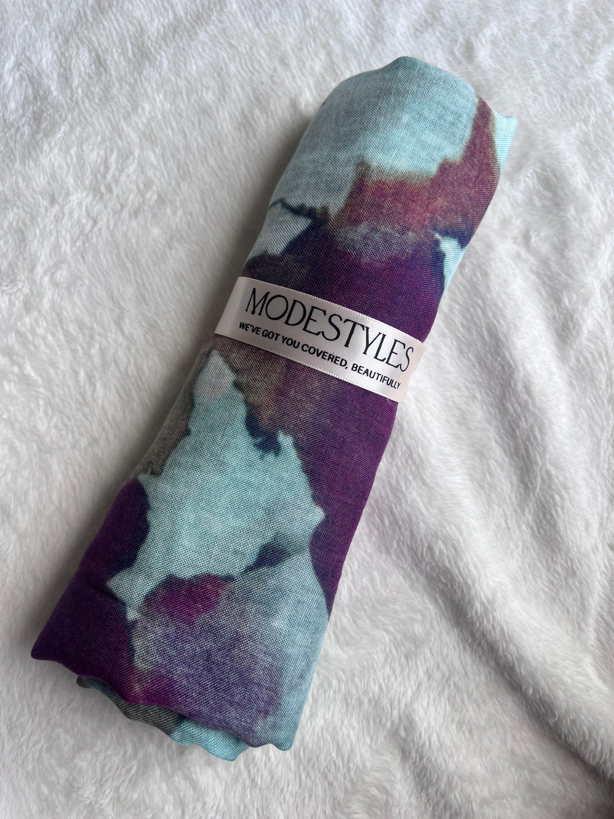 Plum & Sky Abstract Print
