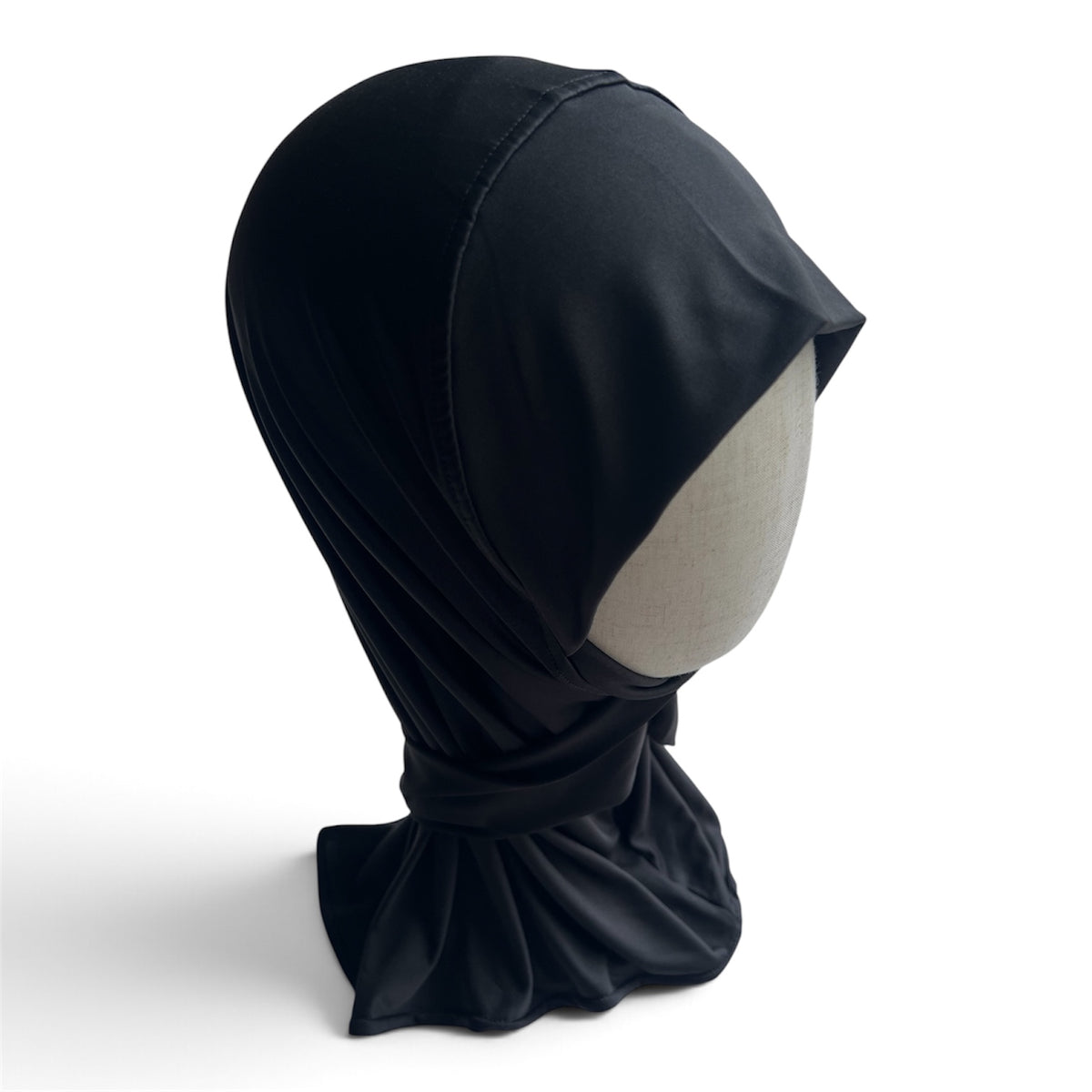 Snap-Adjustable Active Hijab in Black
