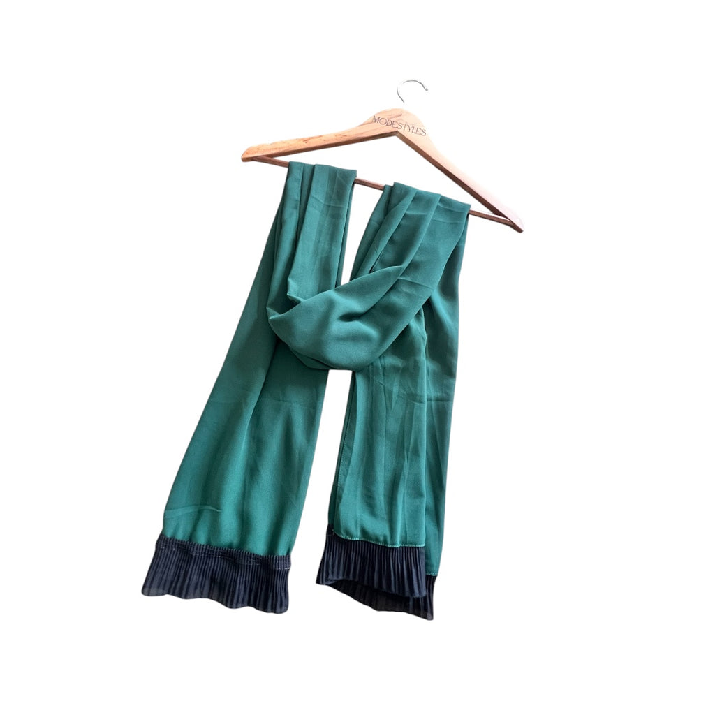 Pleated Elegance in Evergreen
