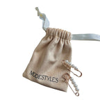 Gold Safety Pins with Pearls