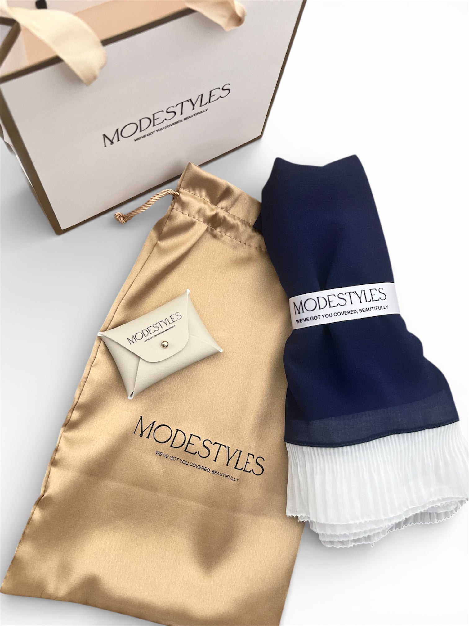 Signature Gold Drawstring Bag