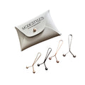 Set of 4 Metallic Hijab Clips with Signature Pouch