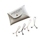 Set of 4 Metallic Hijab Clips with Signature Pouch