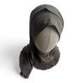 Ruffled Slip on Scarf in Rich Olive