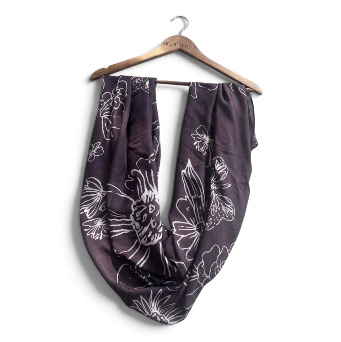 Midnight Plum Sketch Floral