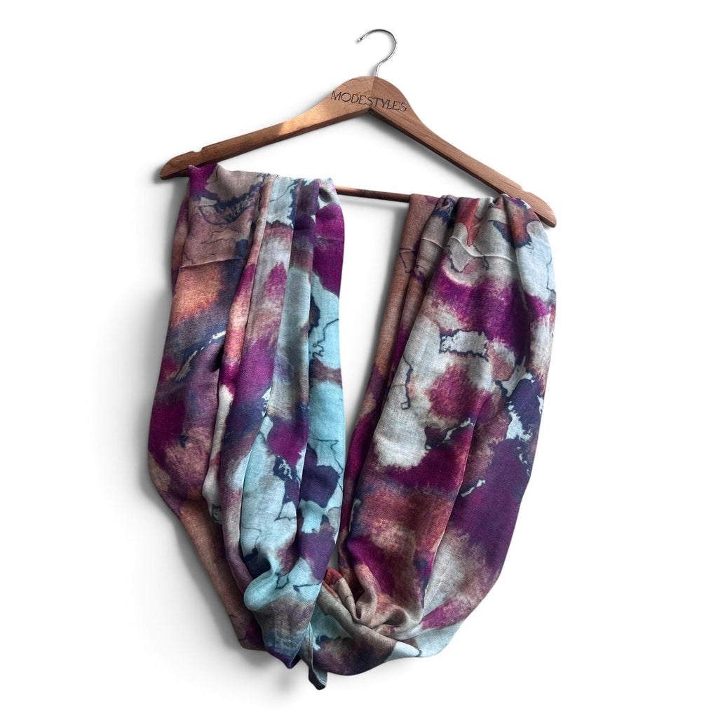 Plum & Sky Abstract Print